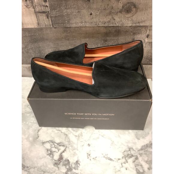 Vionic Womens 7.5W Black Suede Leather Willa Flats Loafers Slip On Casual LB7-15 - Picture 6 of 12